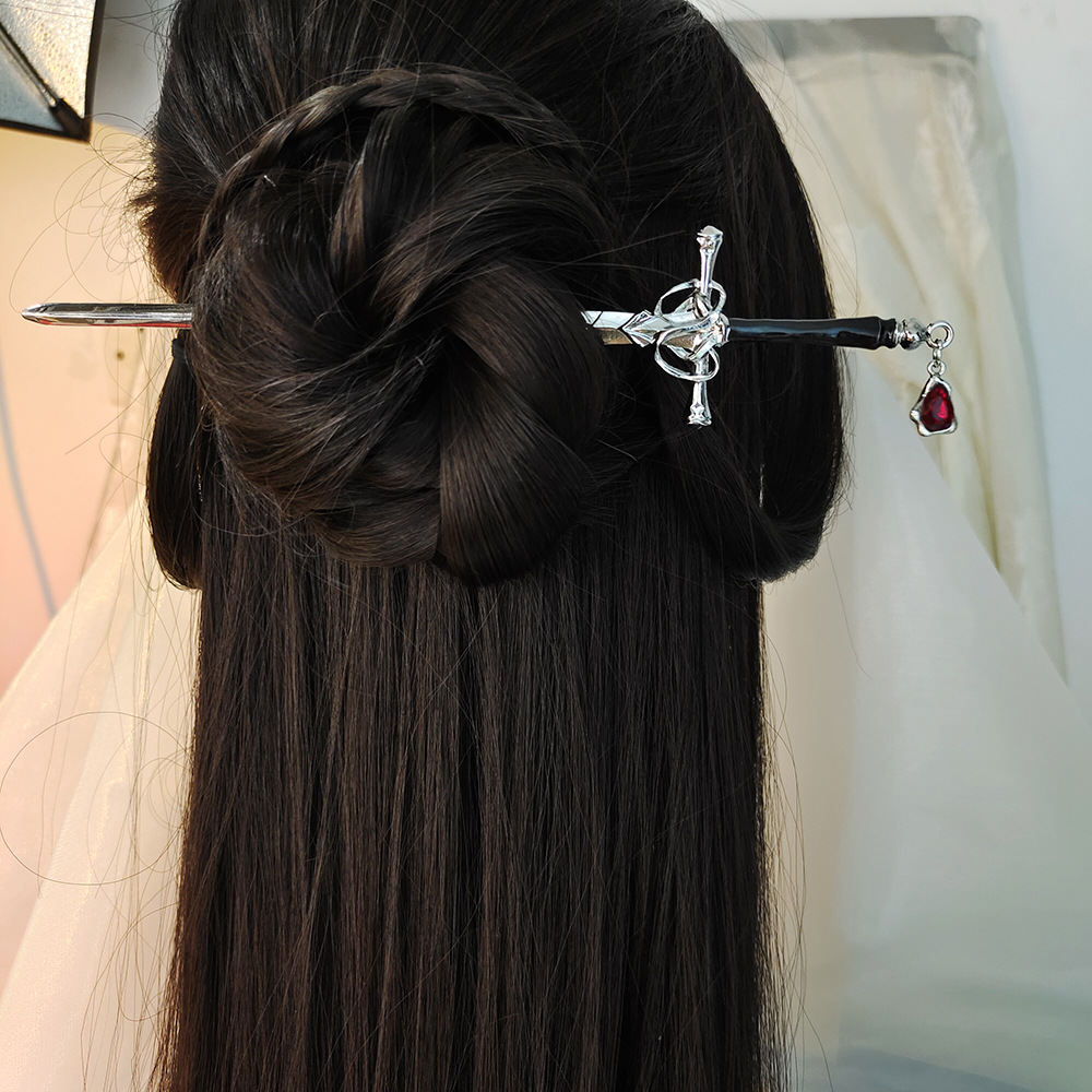 Hanbok Hair Pin - Chinesischer Schwertförmiger Haarstab Vintage Metall-Haarnadel Elegantes