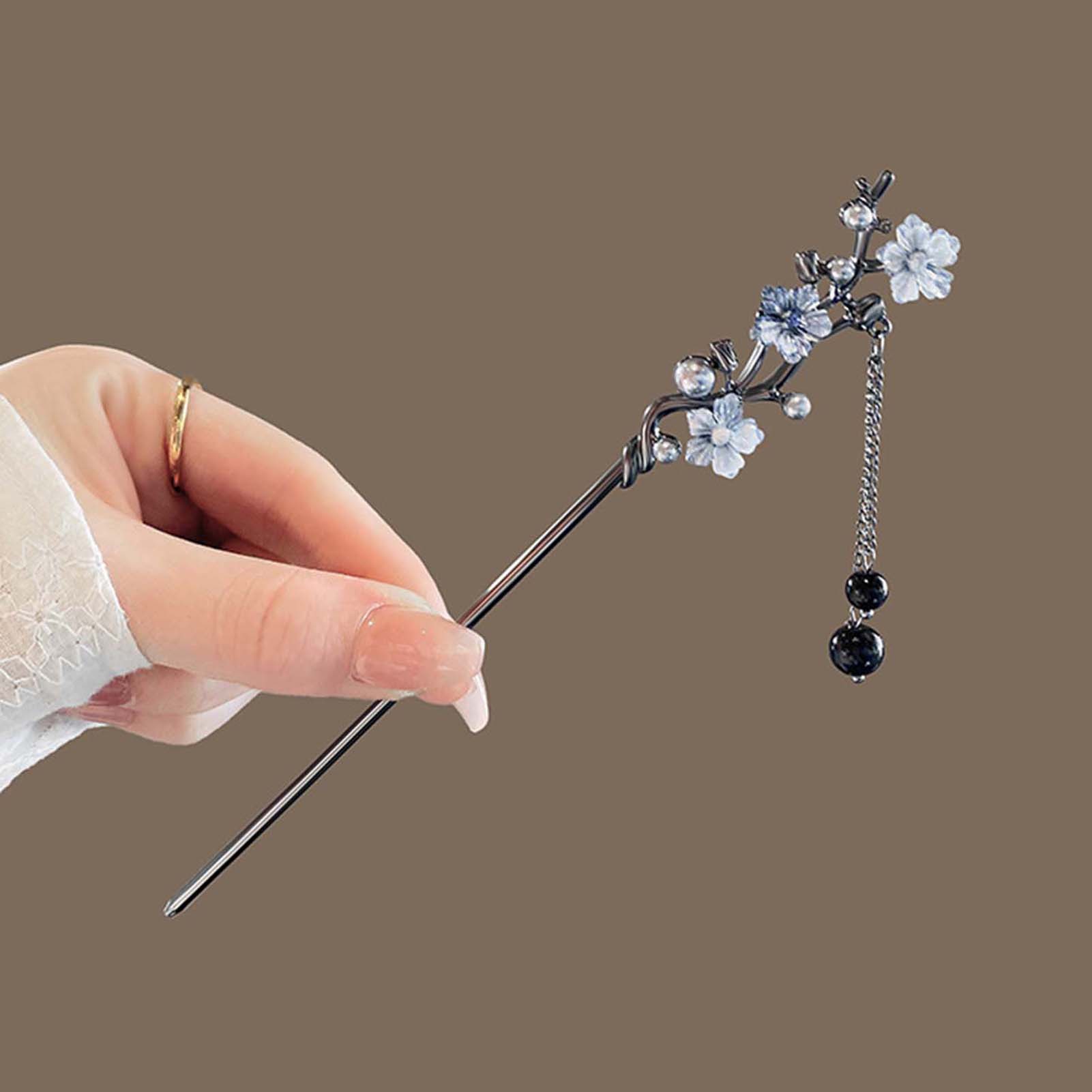 Hanbok Hair Pin - Chinesischer Haarstab im klassischen Stil: Schwarze