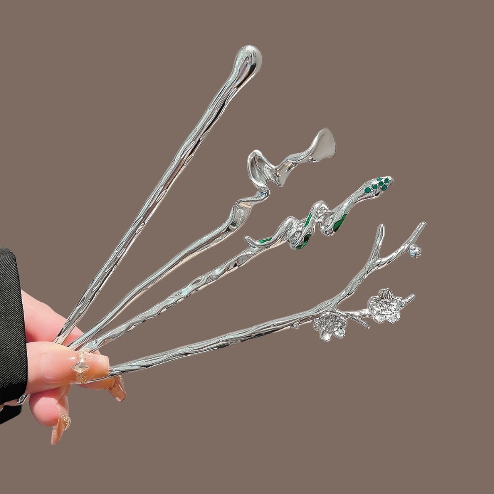 Hanbok Hair Pin - Neuer chinesischer Stil Silber Metall Haarstab