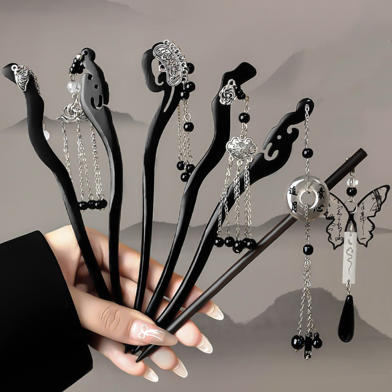 Hanbok Hair Pin - 1pc Chinesischen Alten Stil Tinte Malerei
