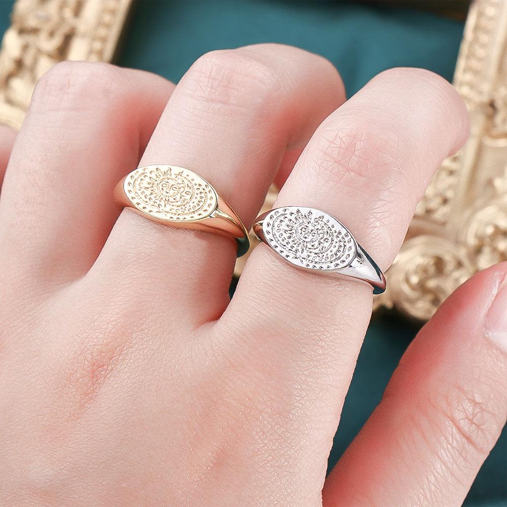 Minimalistischer Ring mit Sonn – Korean Daily Lifestyle Bewertung und Preis