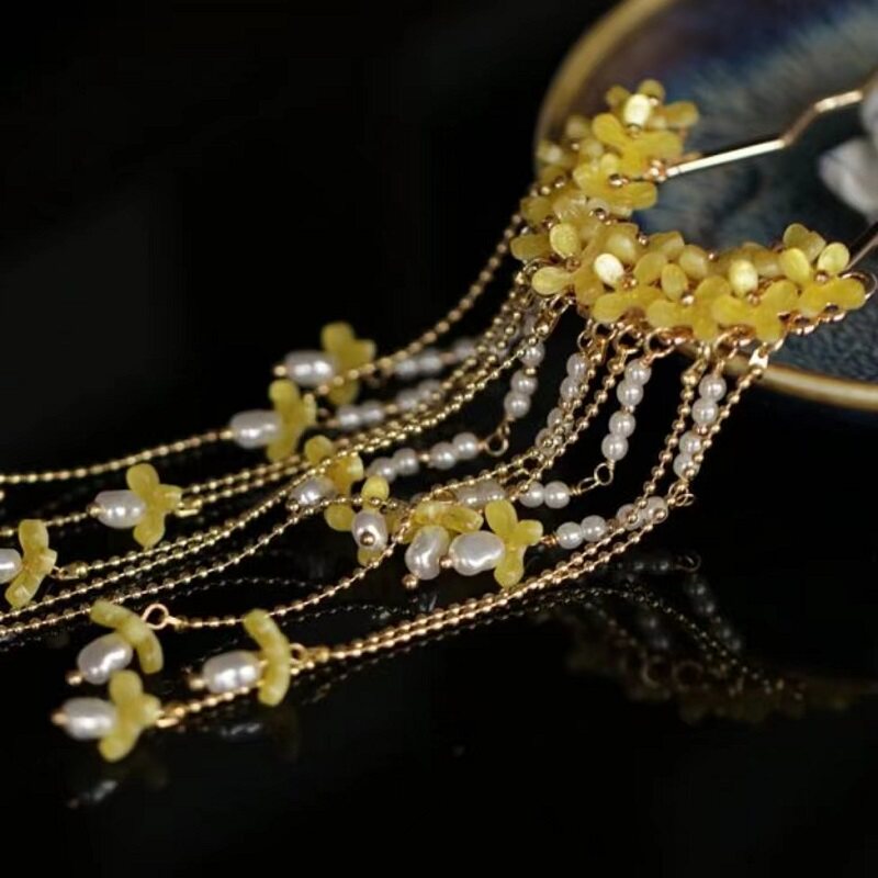 Antike Osmanthus-Haarnadel mit – Hanbok Hair Pin Bewertung und Preis