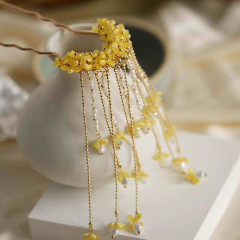 Antike Osmanthus-Haarnadel mit – Hanbok Hair Pin Bewertung und Preis