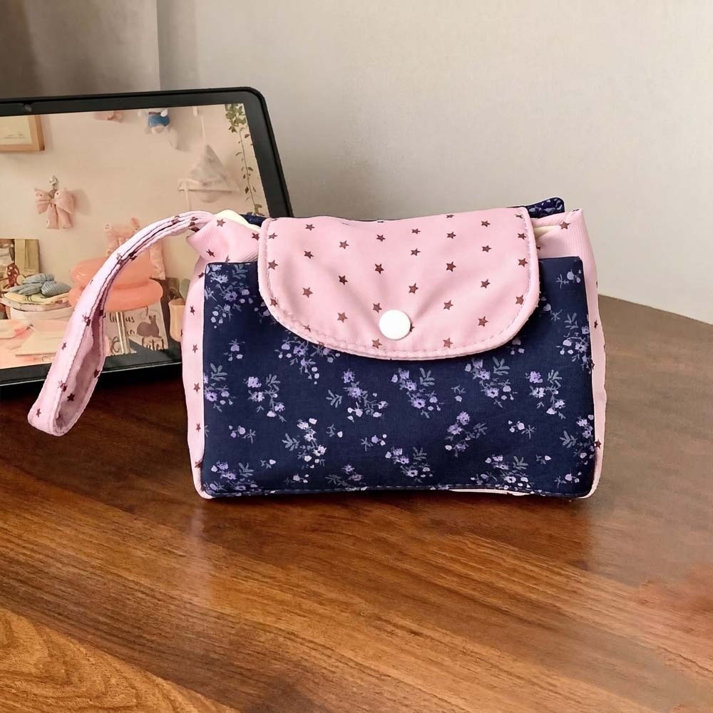Lila bedruckte Make-up-Tasche  – Korean Lifestyle & Kids Boutique Photos Bewertung und Preis