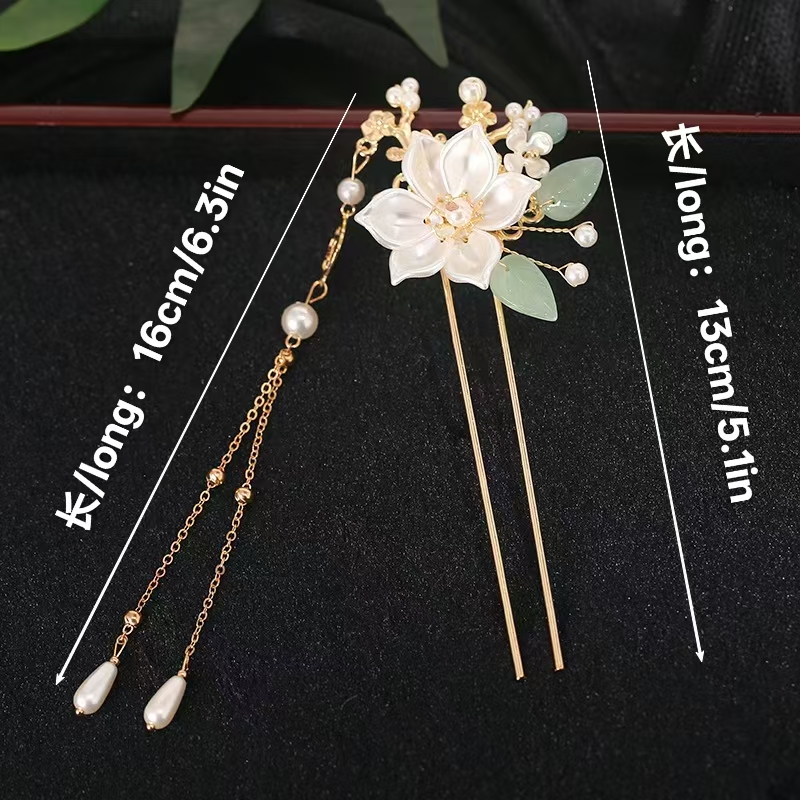 Tea Flower Hanfu Haarschmuck-S – Hanbok Hair Pin Bewertung und Preis