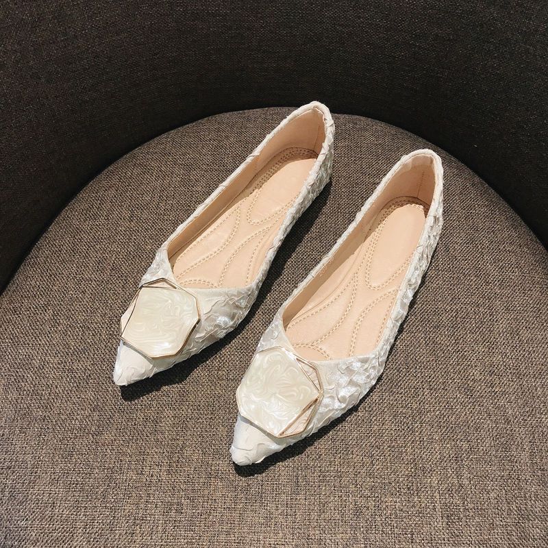 Damen-Flachschuhe mit spitzer  – Korean Daily Lifestyle Bewertung und Preis