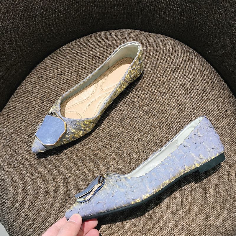 Damen-Flachschuhe mit spitzer  – Korean Daily Lifestyle Bewertung und Preis