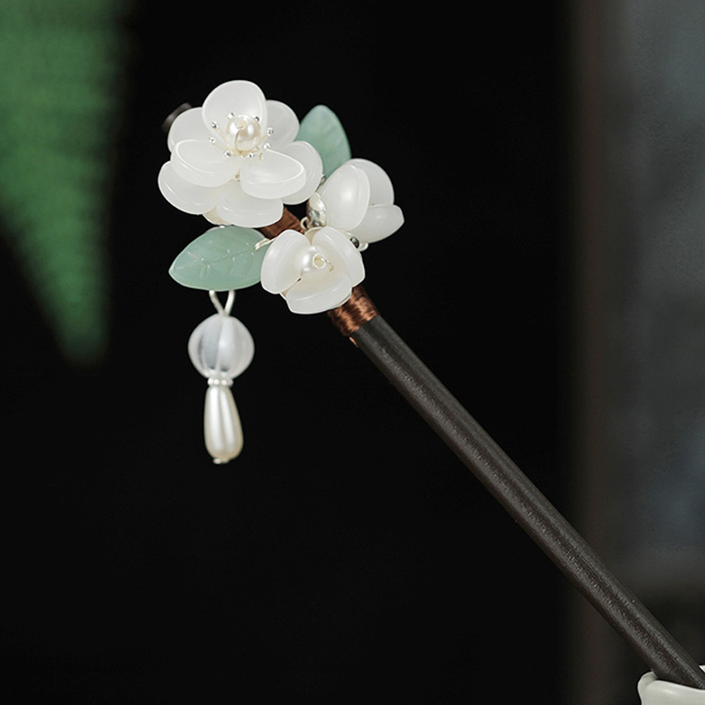 Retro Blume Haarnadel Mit Perl – Hanbok Hair Pin Bewertung und Preis